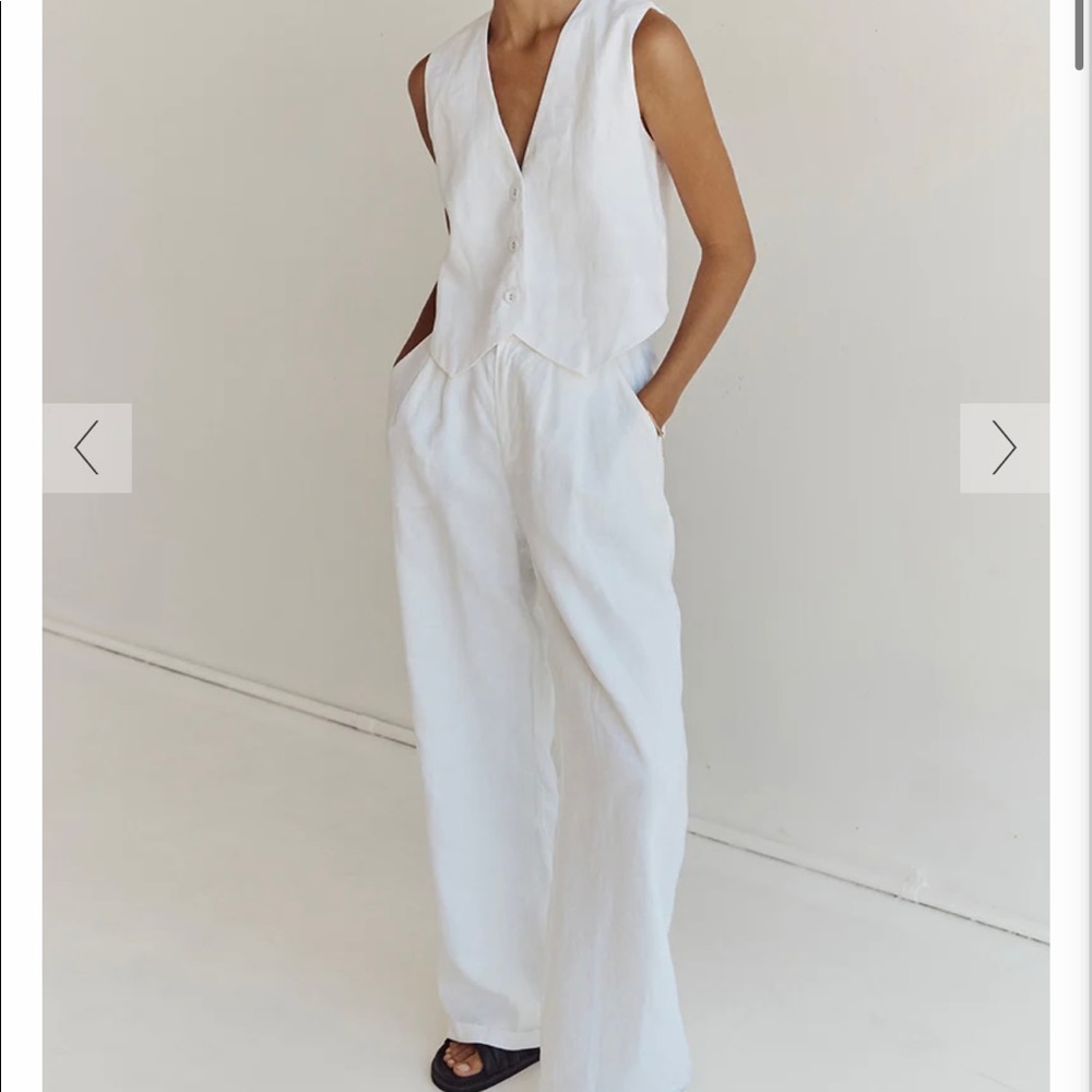 DISSH Two-piece set. Banks Linen Vest and Norah Linen Pant. NEW W/TAGS.